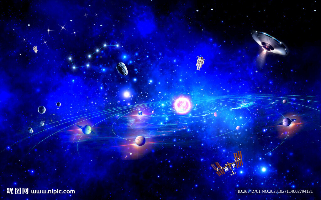 高清星空背景墙