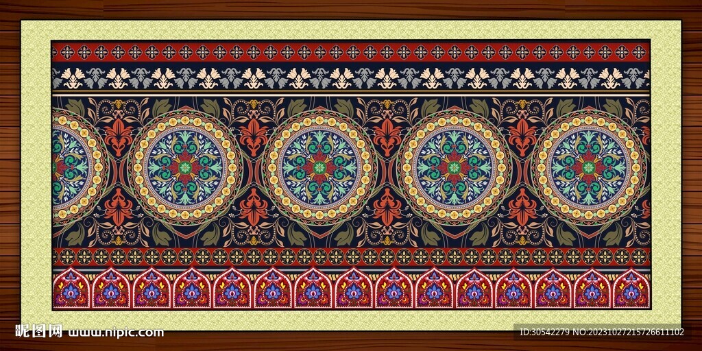 西南山区少数民族风格织毯挂画