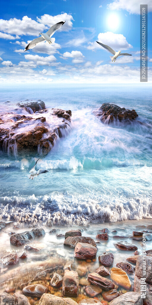 沙滩海景客厅玄关