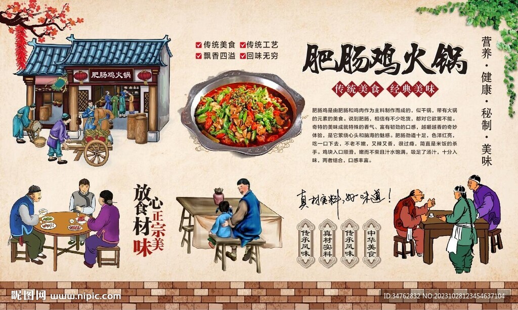 肥肠鸡火锅 