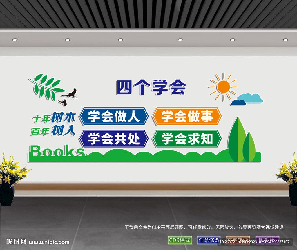 四个学会展板