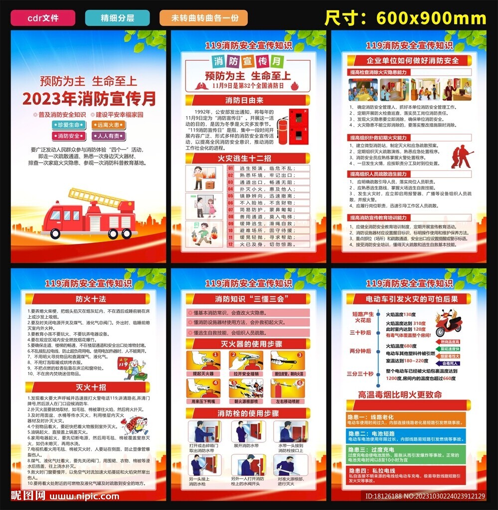 119消防安全海报
