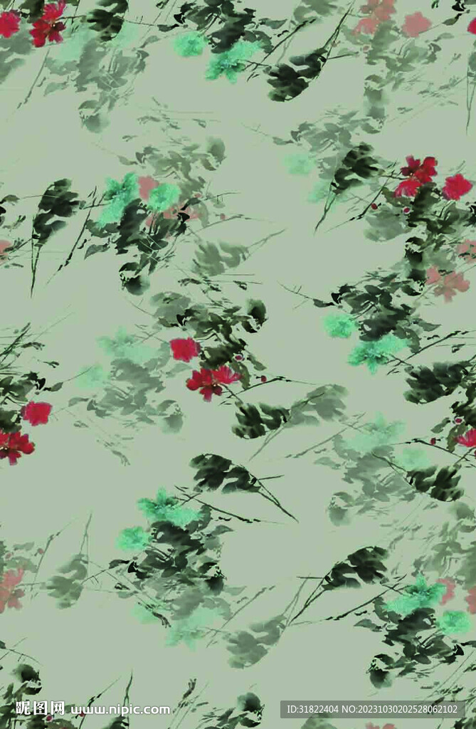 水彩花