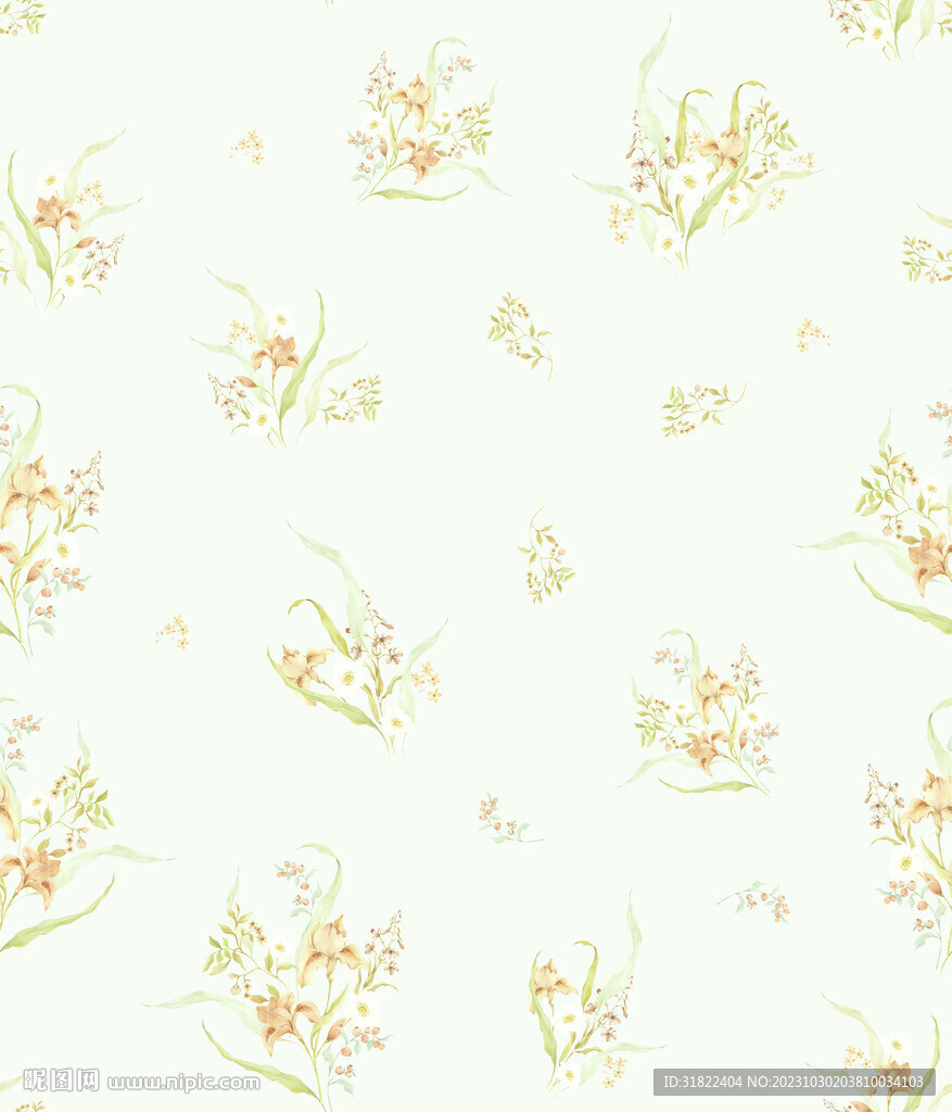 手绘小碎花