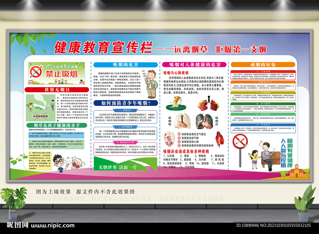 健康教育宣传栏禁烟
