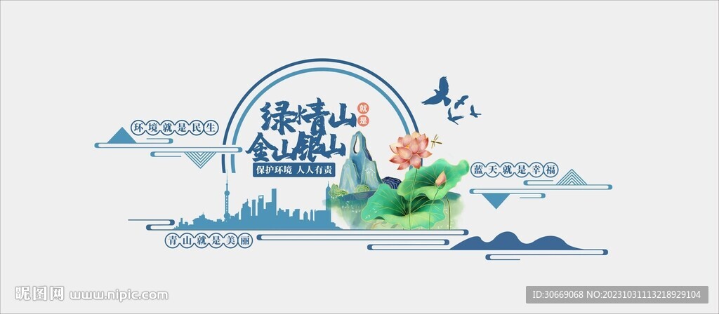 保护环境文化墙