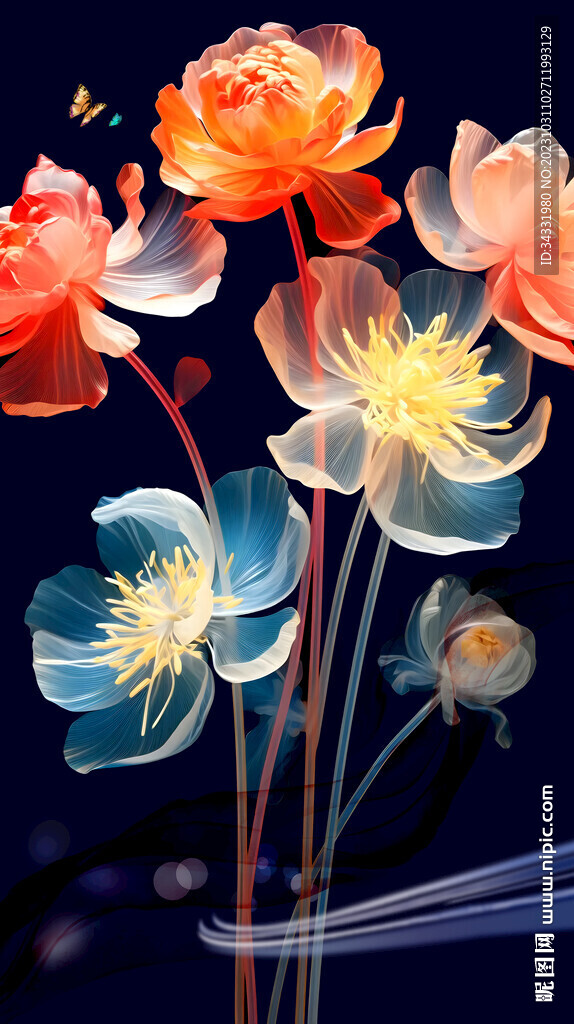 牡丹花装饰画