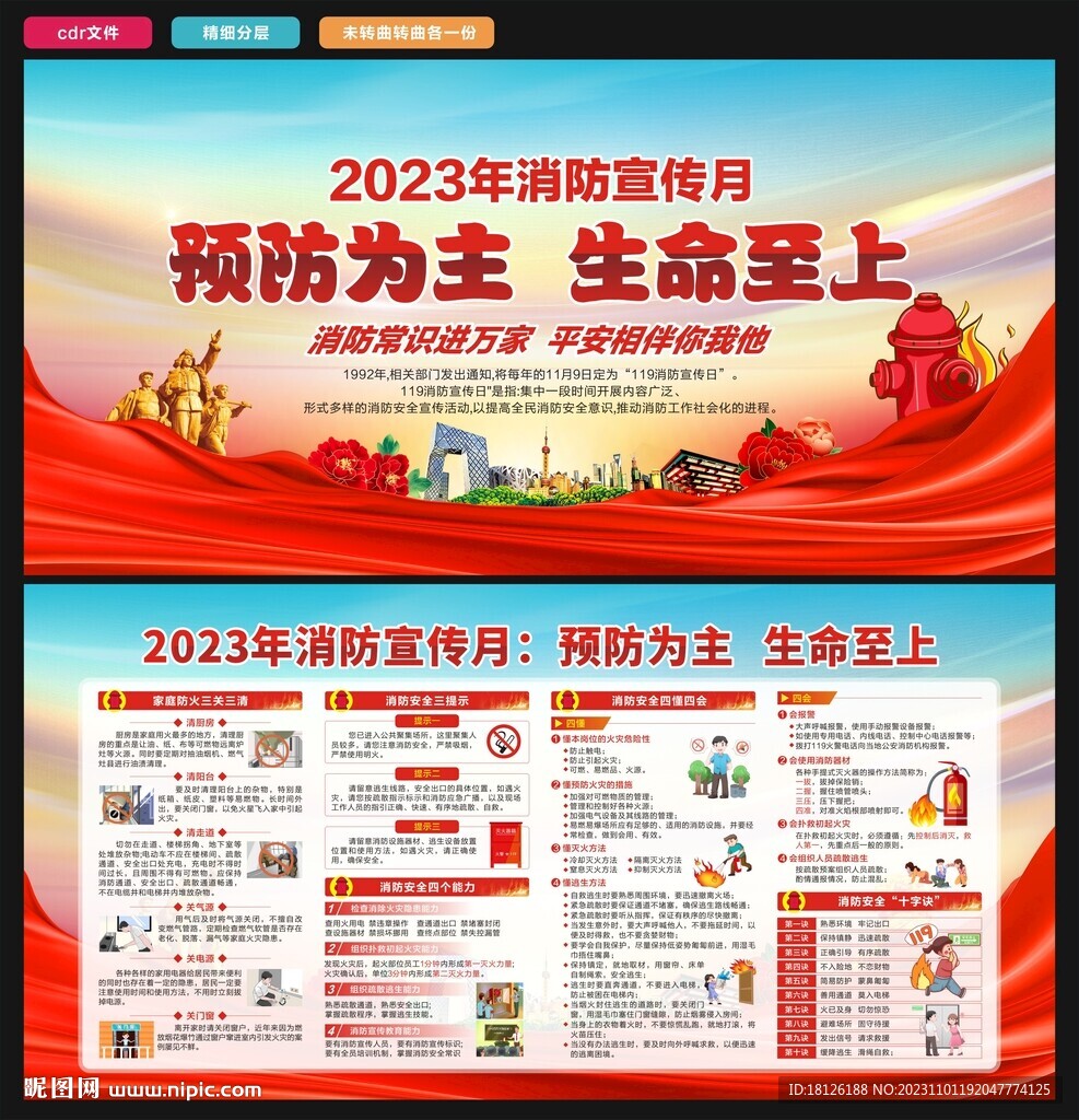 2023年消防宣传月宣传栏
