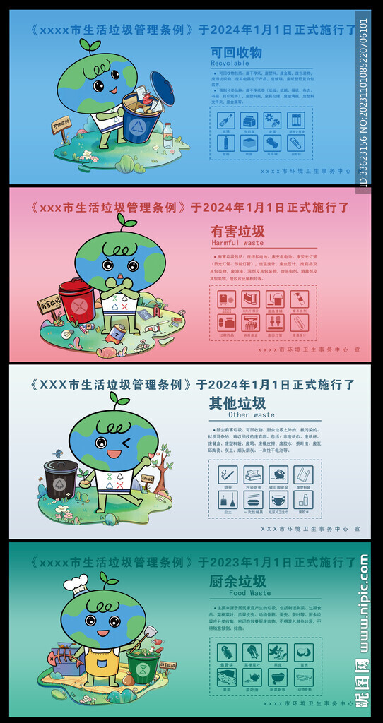 垃圾分类展板