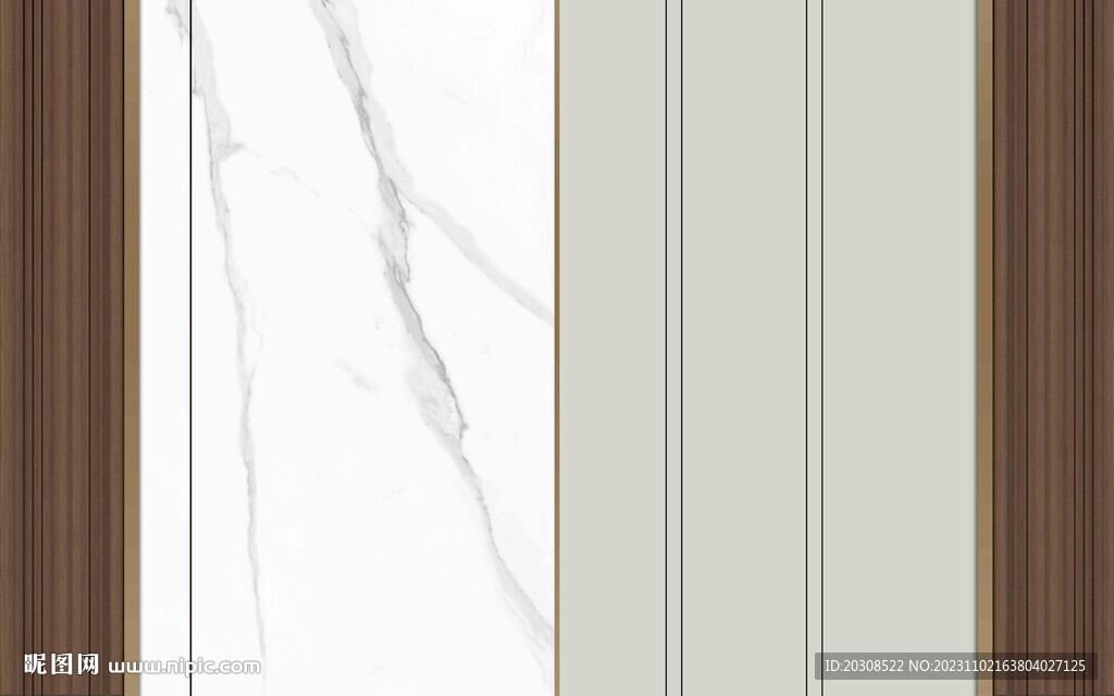 大理石格栅背景墙