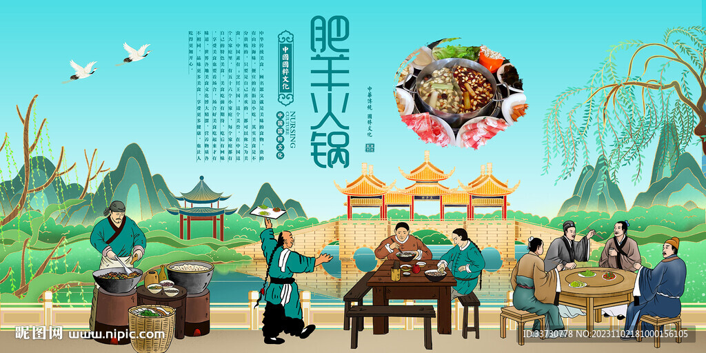 肥羊火锅背景墙