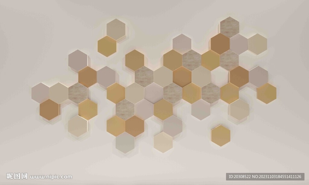 3d轻奢工业发光背景墙
