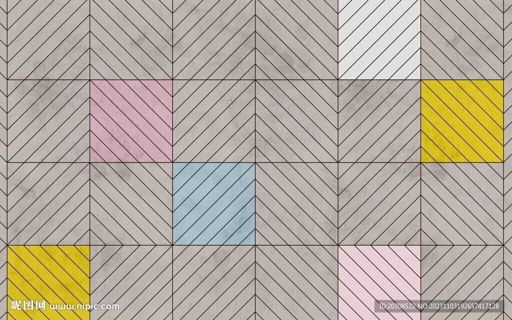 轻奢几何背景墙