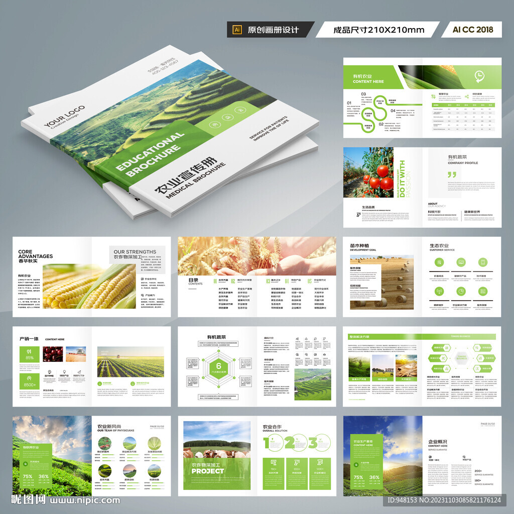 方形农业画册