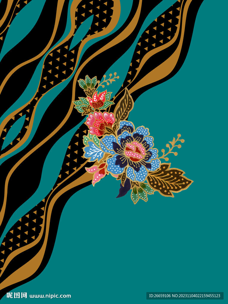 上衣定位数码印花花型图案