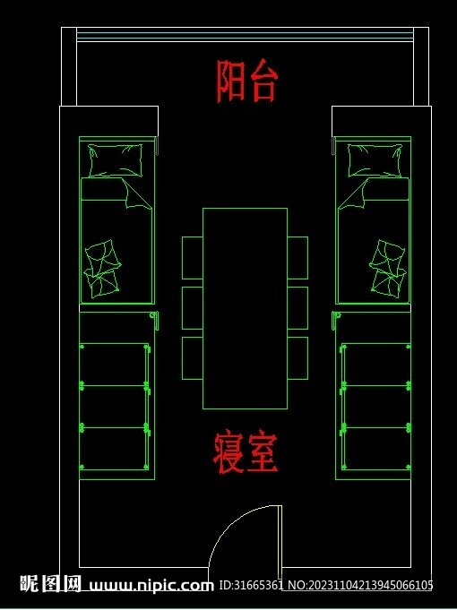 寝室平面图