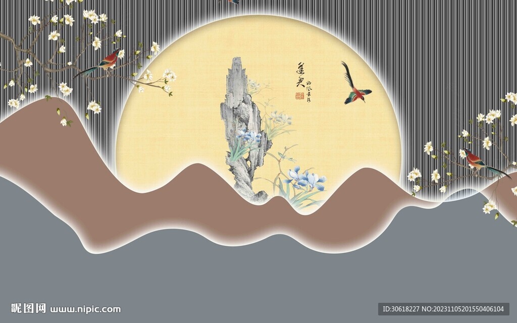 新中式 背景墙