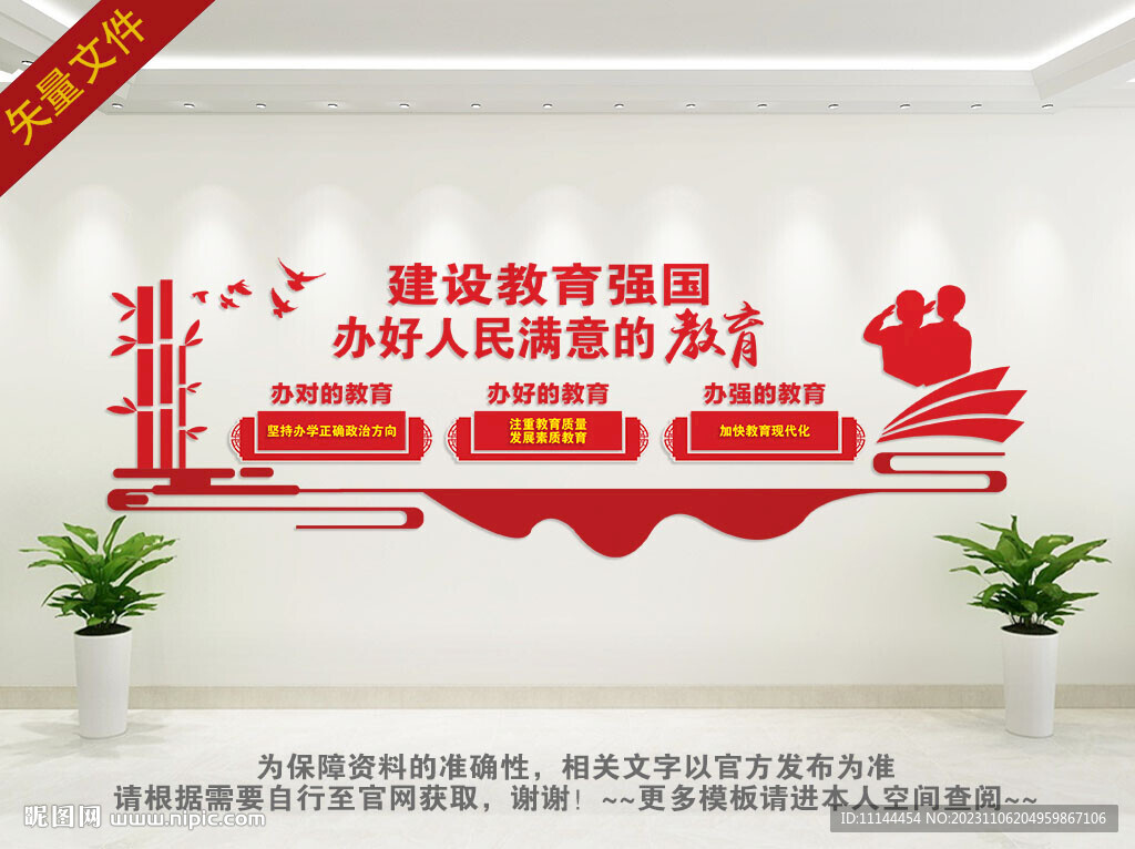 办好人民满意的教育文化墙