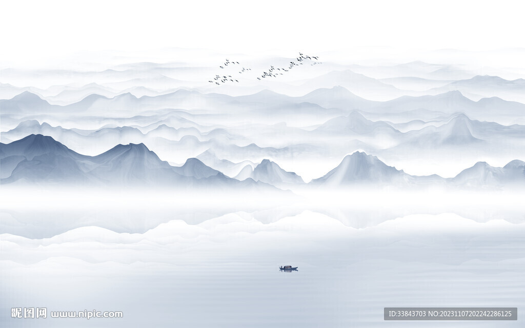 水墨山水画