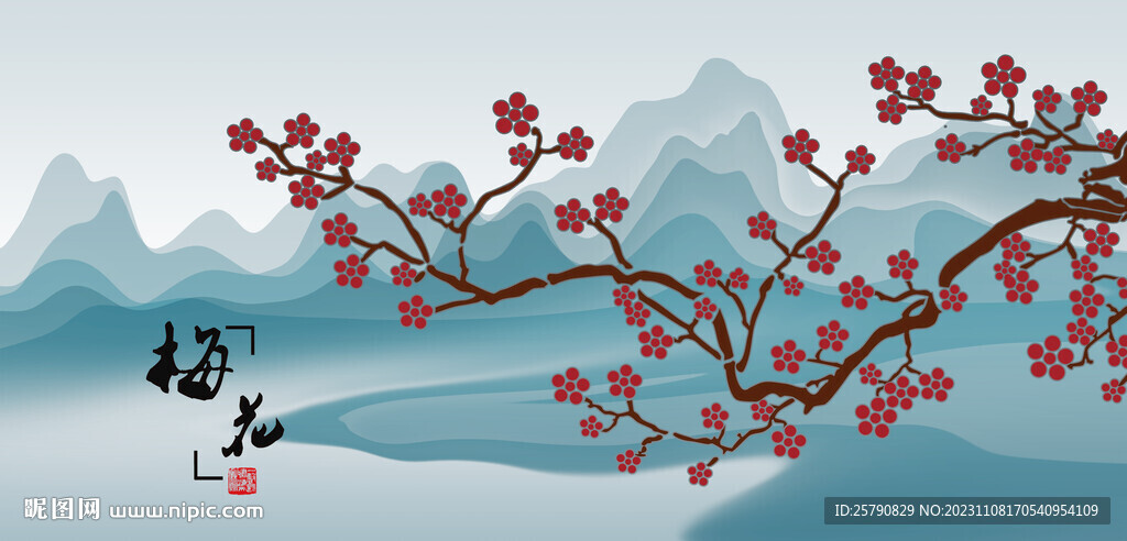 梅花国画梅花
