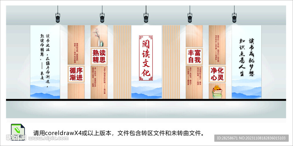 阅览室文化墙