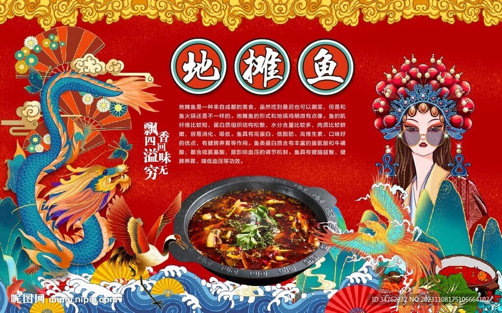 地摊鱼背景