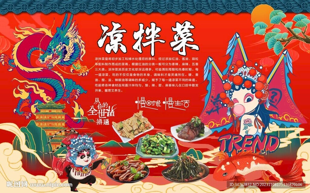 凉拌菜背景