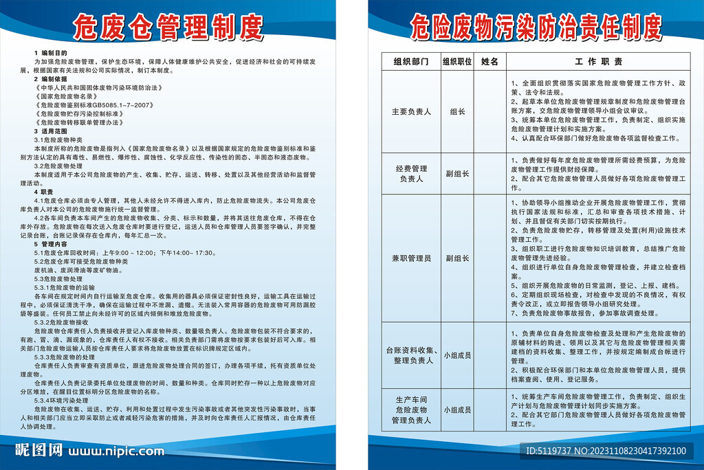 危险废物污染防治责任制度