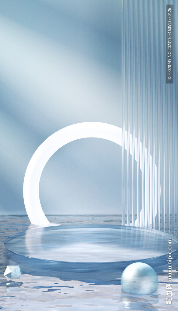 CC渲染C4D水面小舞台