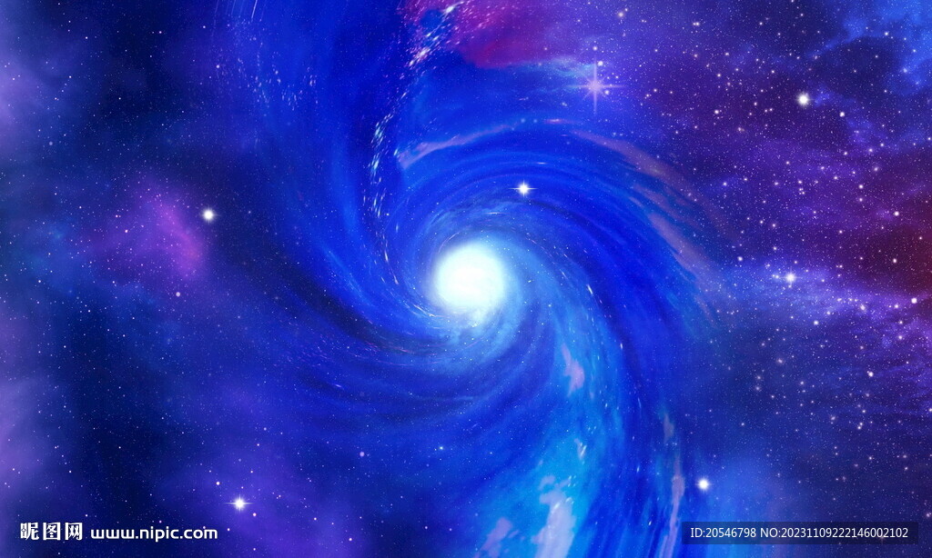 蓝色高清星空大图