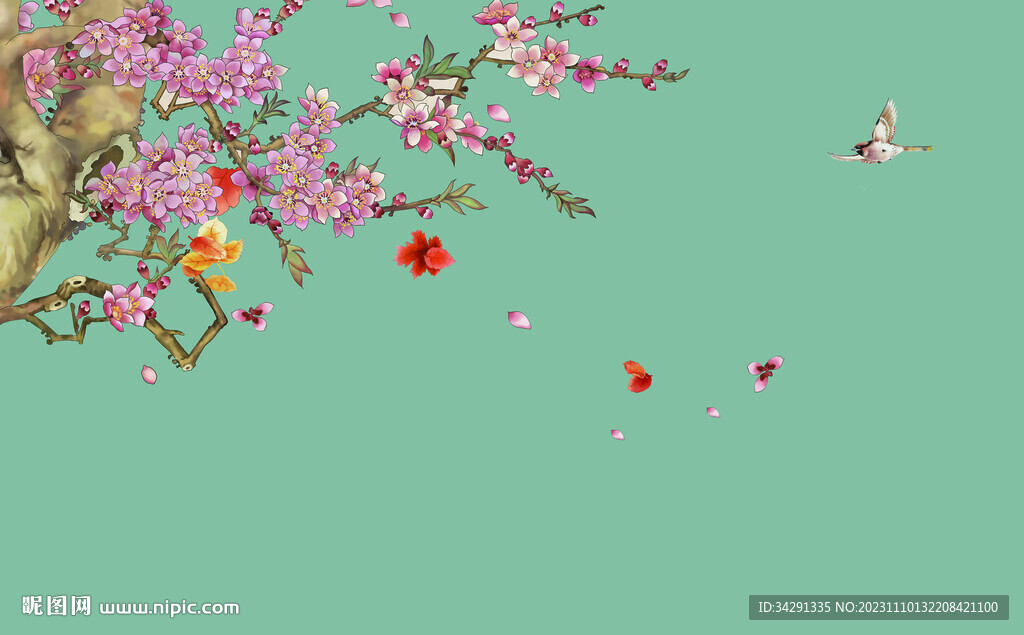 仿手绘高清花鸟仿手绘高清花鸟
