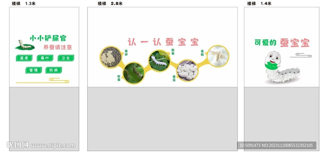 幼儿园养蚕文化墙