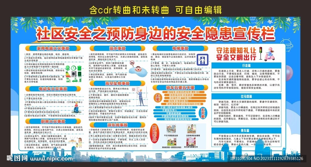 社区安全宣传栏