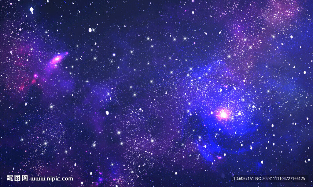 蓝色主播星空背景墙