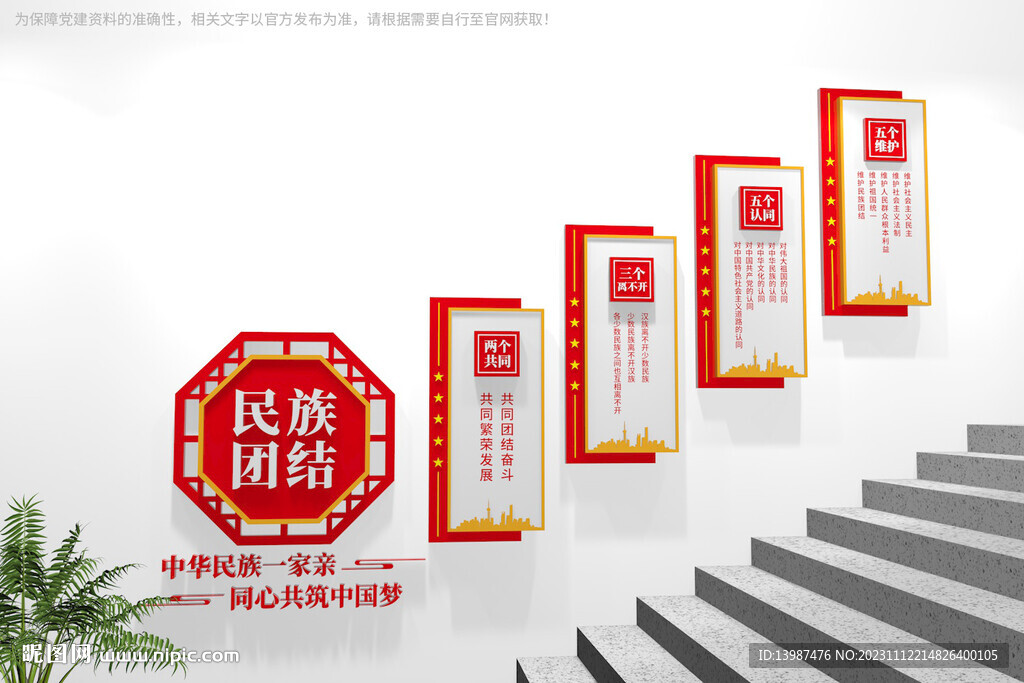 民族团结楼梯文化墙
