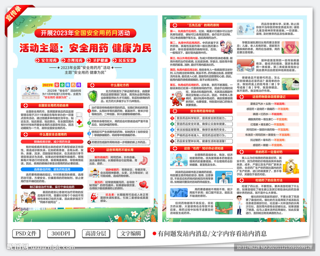 全国安全用药月宣传单