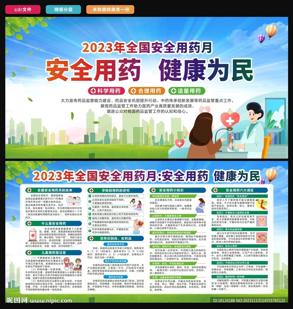 安全用药月展板