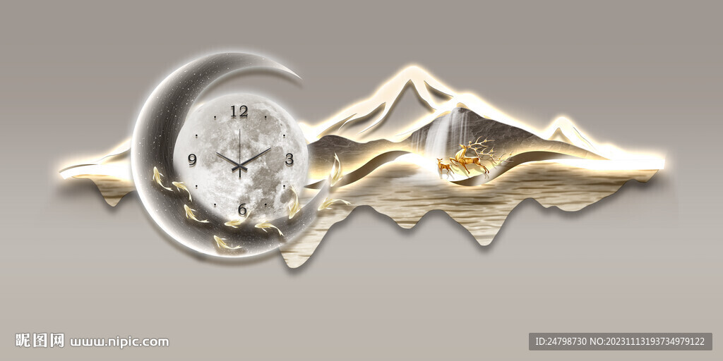 石来运转背有靠山挂画