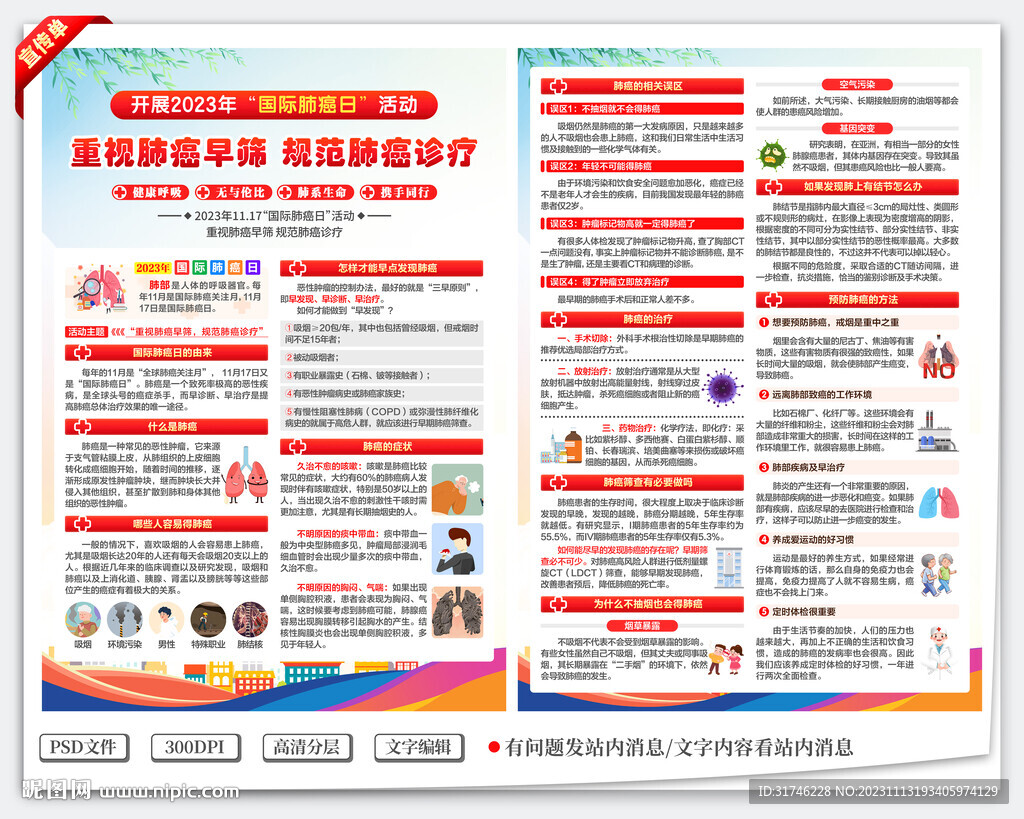 肺癌宣传单