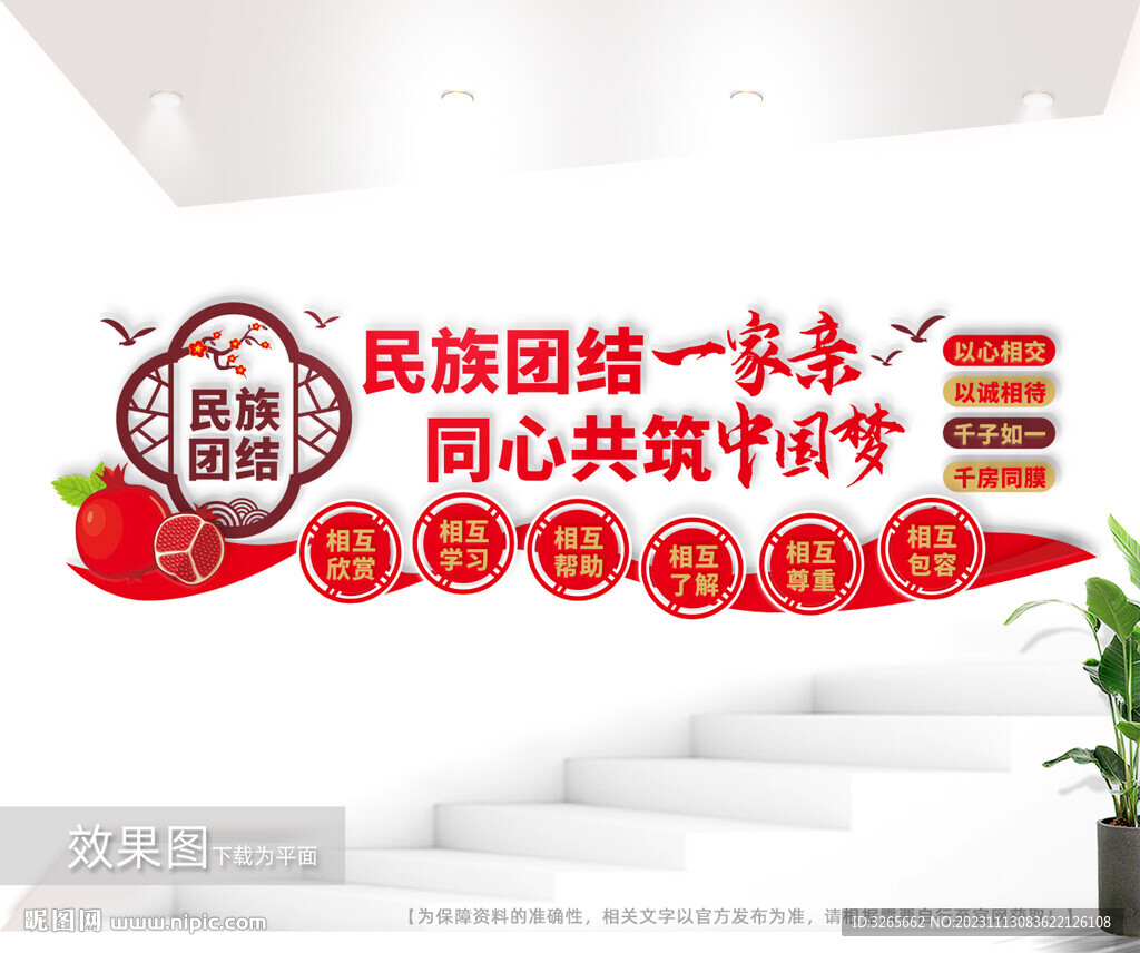  民族团结文化墙图片