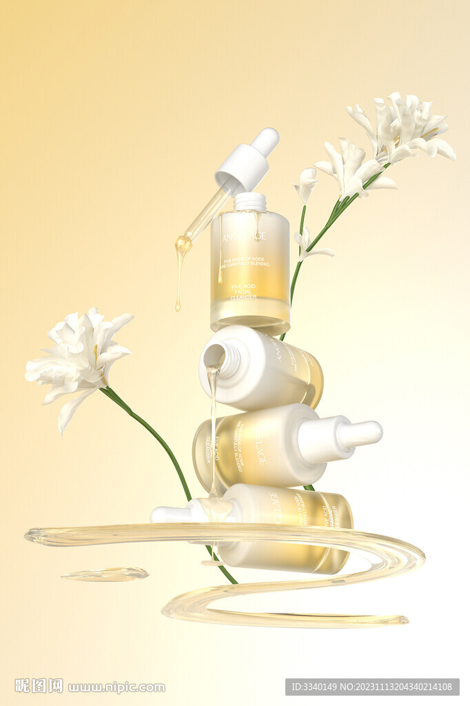 c4d工程花朵精华oc渲染