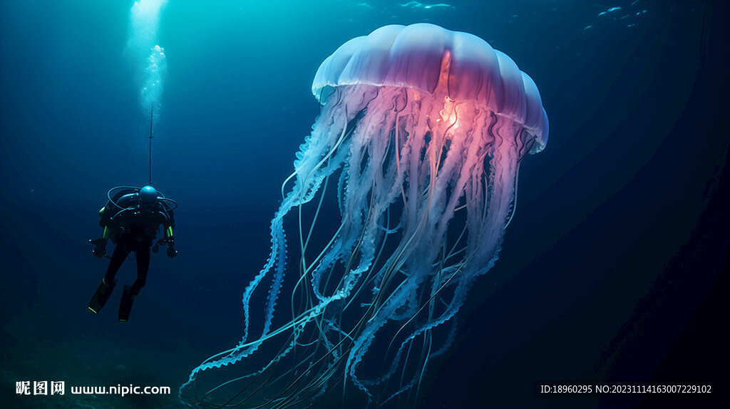 偶遇深海巨型水母