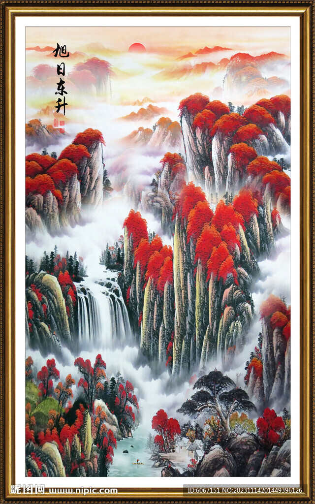 竖幅国画