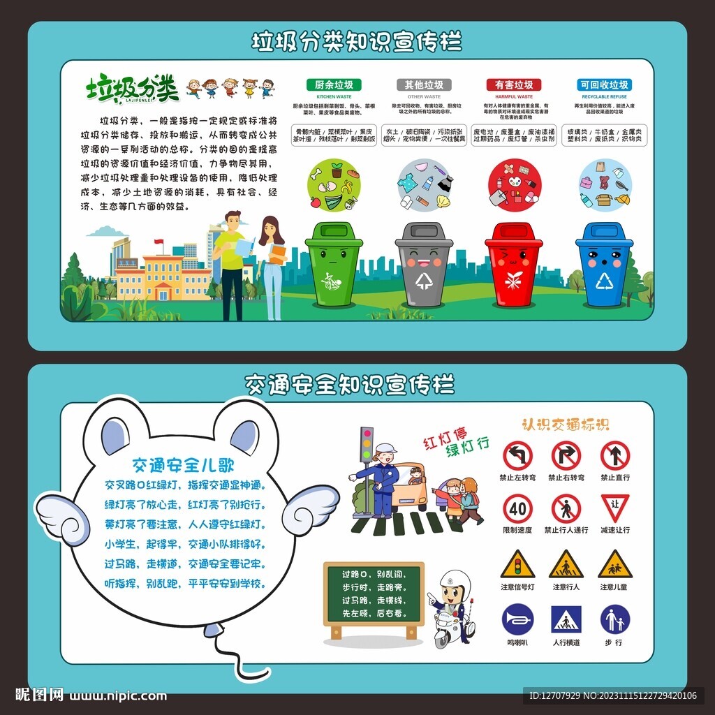 垃圾分类展板