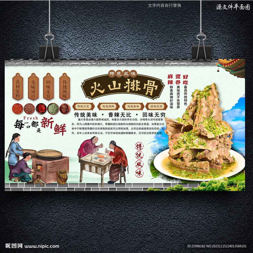 火山排骨