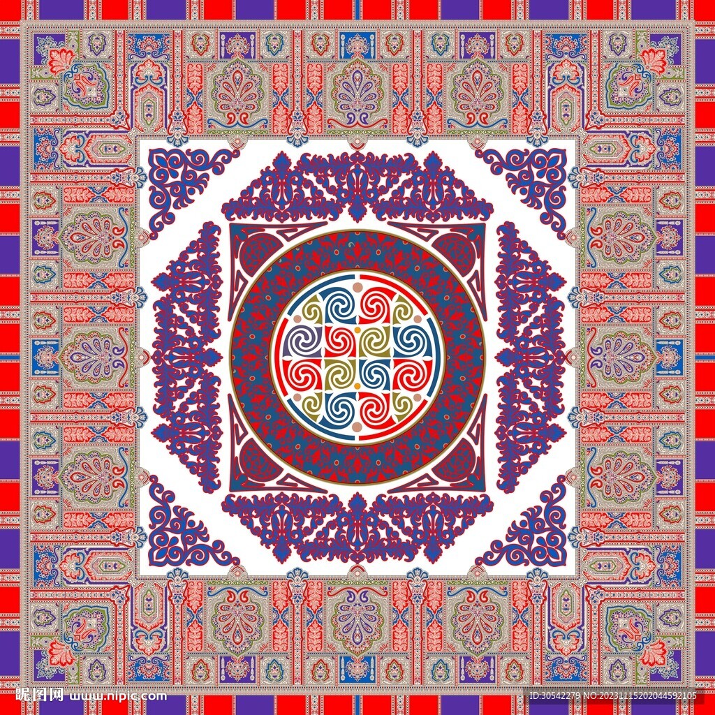 西欧风格花纹地毯针织地毯