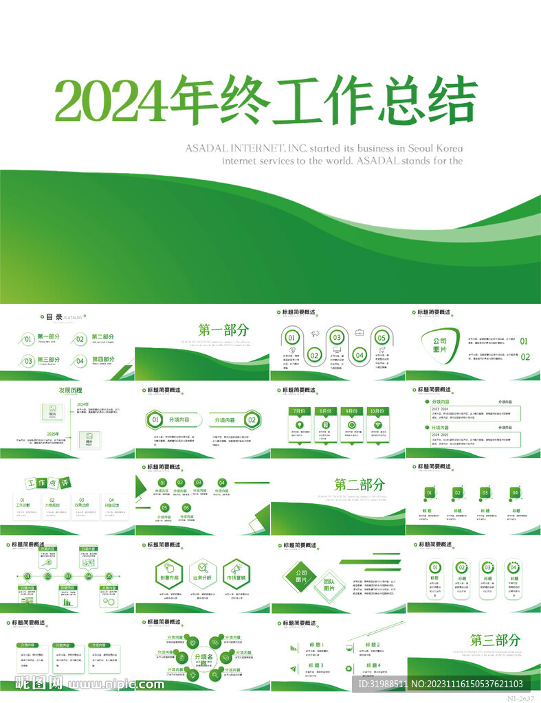 2024年终工作总结汇报PPT