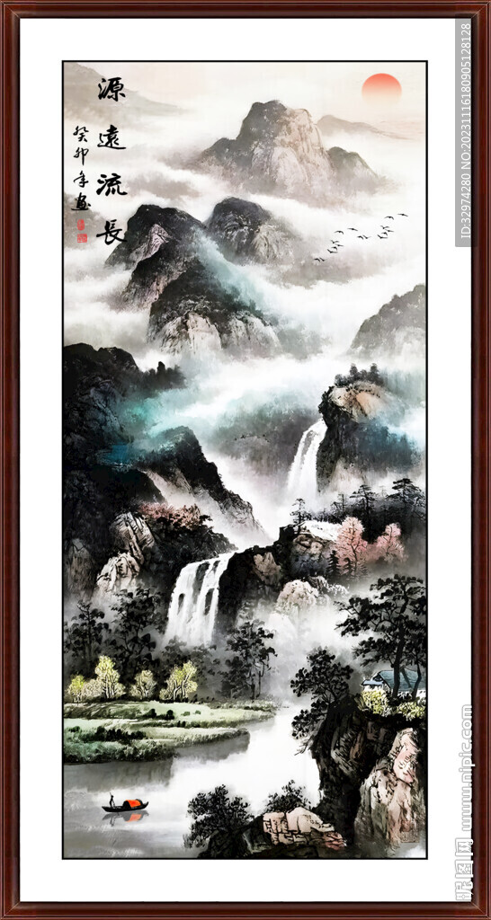 竖幅国画
