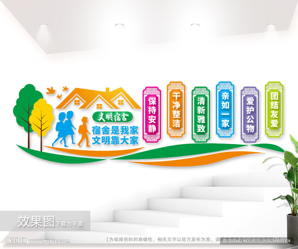 宿舍标语墙图片