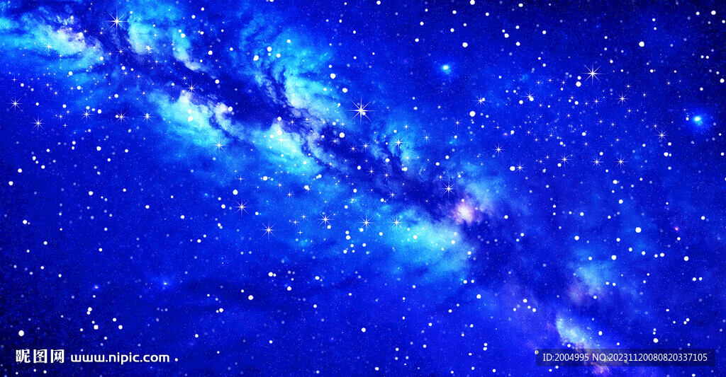 蓝色太空星空